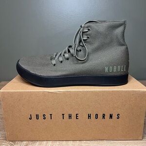 NOBULL Canvas Trainer High Olive Green Black Men’s 7 / Women’s 8.5